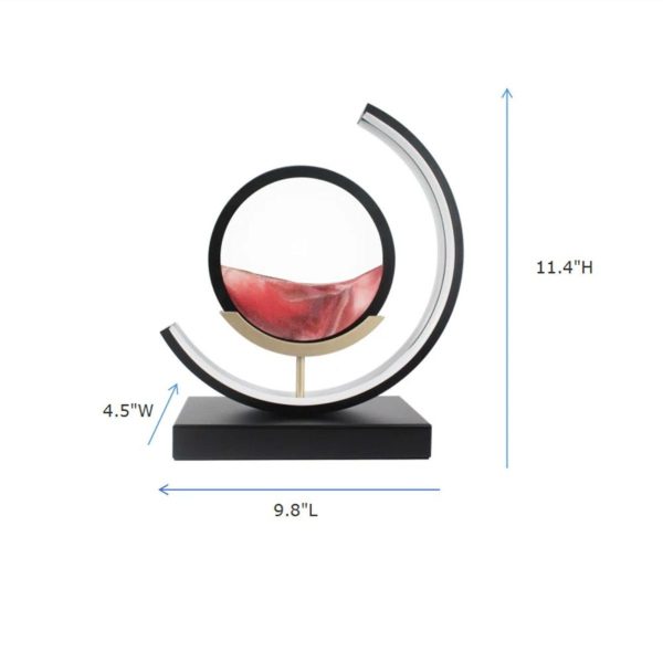 Close-up of the rotating glass sand disc and touch-sensitive base control.